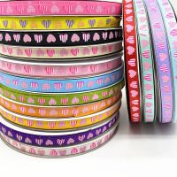 5 Yards 10mm Printed Heart Grosgrain Ribbons for Gift Wrapping Wedding Decoration Hair Bows DIY #Ro Gift Wrapping  Bags