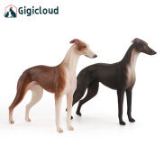 Gigicloud Simulation Dog Model Ornaments Realistic Greyhound Action