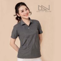 เสื้อยืดผู้ชาย สีเทาท็อปดำ (หญิง) เสื้อโปโล By Doitnow  สินค้าคุณภาพ จากแห่งผลิตโดยตรง!! เสื้อยืดผู้ชายเท่ๆ