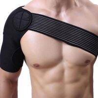 New Adjustable Sports Care Single Shoulder Support Back Brace Guard Strap Wrap Belt Band Pads Black Bandage Strap Pad Protection