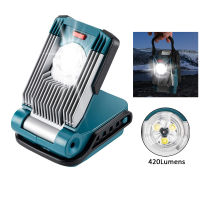 ไฟ LED ทำงาน18V สำหรับ Makita สำหรับ สำหรับ DeWalt สำหรับ milwaukee แบบพกพา9W 420Lumen ไฟน้ำท่วมไฟฉุกเฉิน