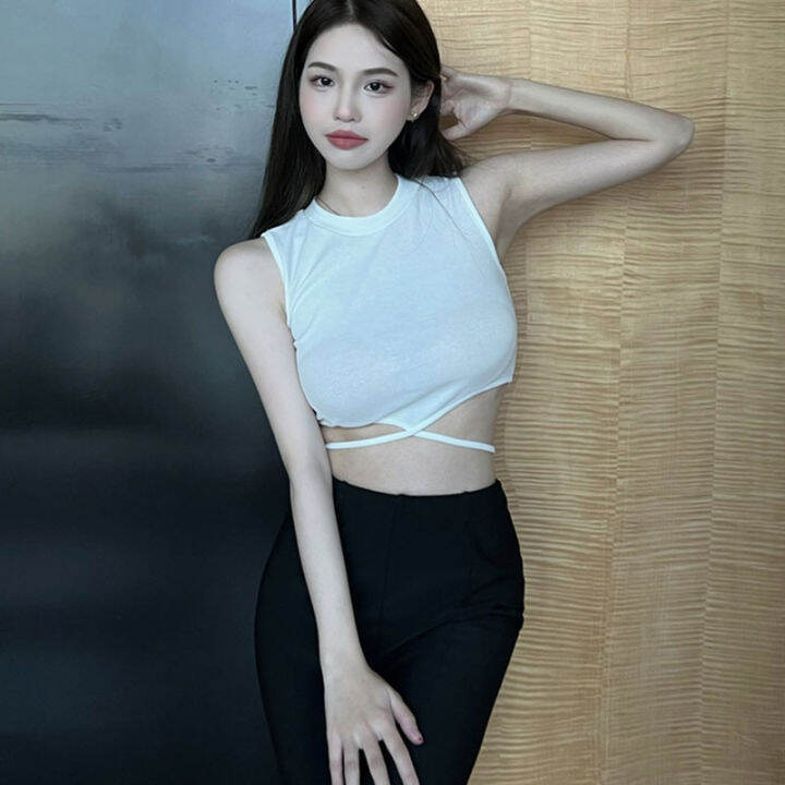 พร้อมส่ง-croptop-sexy-มินิครอป-ดีไซน์สวยเก๋-เสื้อครอป-อารมณ์เซ็กซี่และมีเสน่ห์