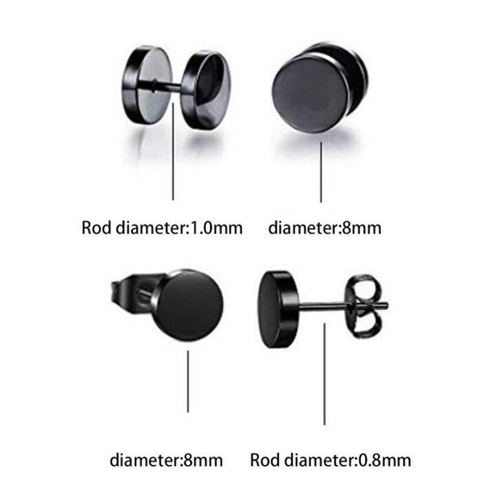 warmmarket-6pairsset-stainless-steel-stud-earrings-for-men-hoop-earrings-piercing-black-dumbbell-stud-earring-set