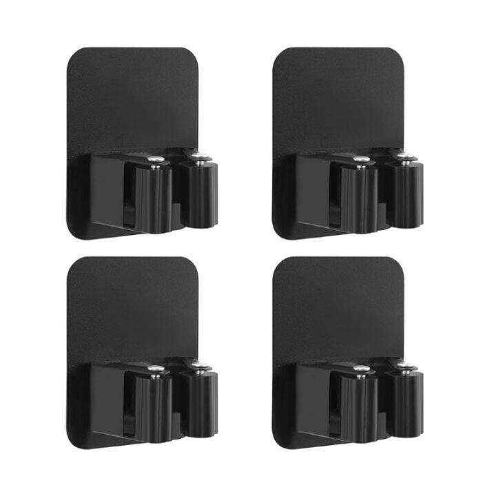 4 Pcs Wall Mounted Broom Mop Grippers SelfAdhesive No Drilling Mop