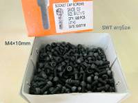 น็อตหัวจมดำ M4x10mm ราคาต่อกล่องจำนวน 500 ตัว ขนาด M4x10mm Grade : 12.9 Black Oxide BSF เกลียว 0.7mm สกรูน็อตหัวจมดำหกเหลี่ยมความแข็ง 12.9 แข็งได้มาตรฐาน