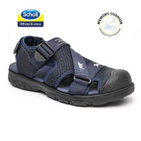 TOP☆Scholl รองเท้าสกอลล์-มาริโอ้ Mario รองเท้ารัดส้น Anti-collision Toe Cap Health Sandals  รองเท้ากีฬาผู้ชาย  รองเท้าสุขภาพ Comfort Sandal เบา ทนทาน