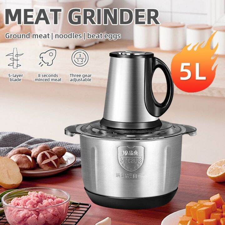 New 2023 Meat grinder 5L capacity fast and slow 8 seconds fast meat