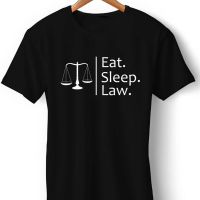 2023 NewEat Sleep Law เสื้อยืด Scale Graphic Tees Tops สำหรับทนายความ Christmas Gift เสื้อ Unisex Premium Cotton ฤดูร้อน T เสื้อ