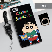 เคสสำหรับ Xiaomi อ่อน Mi 3เคสโทรศัพท์คลุมทั้งหมดกล่องทาสีป้องกันการตกป้องกันรอยขีดข่วนฝามีที่ถือวงแหวนโทรศัพท์และเชือก