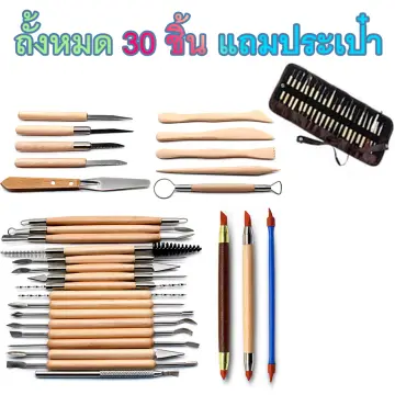 Clay Tools Kit 24 PCS Polymer Clay Tools Ceramics Clay Sculpting Tools Kits  Air Dry Clay Tool Set for Adults Kids Pottery Craft Baking Carving Drawing  Dotting Molding Modeling Shaping