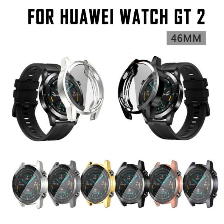 tpu-case-for-huawei-watch-gt2-46mm-hard-shell-bumper-full-screen-case-smart-watch-dial-protector-cover-for-huawei-watch-gt-2-picture-hangers-hooks