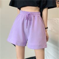 Plain Color Cotton Shorts Waist Thin