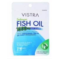 Vistra Salmon Fish Oil 1000mg (7เม็ด) วิสทร้า แซลมอน ฟิชออยล์ Exp: 23/05/2022