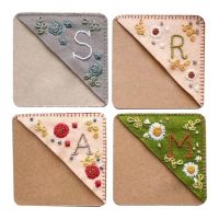 Hand Made Embroidered Corner Page Book Marker Corner Page Clip