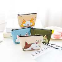 Cute Small Coin Wallet Canvas Zipper Coin Bag Purses Female Women Kids Girls Cat Coin Money Change Hand Purse Coin Pouch