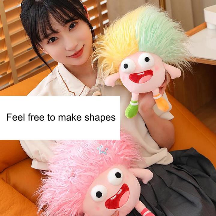 cotton-doll-plush-rag-dolls-for-girls-funny-pop-eye-stuffed-anime-plush-doll-with-long-hair-girls-makeup-cotton-doll-toy-for-diy-kids-birthday-gifts-benchmark