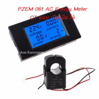 220V AC มิเตอร์วัดพลังงานไฟฟ้า Volt Amp Watt Kwh AC Digital multi function meter PZEM-061