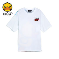 B.duck เสื้อยืดสลิมฤดูร้อนสำหรับคอกลมพื้นฐานธรรมดาเสื้อเสื้อยืดสีขาวเก๋ไก๋สไตล์เกาหลี