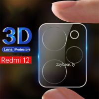 กล้อง3D ตัวป้องกันเลนสสำหรับ Redmi 12 2023ปกป้องหน้าจอสำหรับหลังฟิล์มเลนส์ใส Redmi12แก้วป้องกัน4G