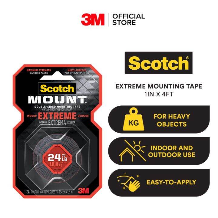 3M Scotch Extreme Mounting Double Sided Tape, Heavy sticky tape, wall