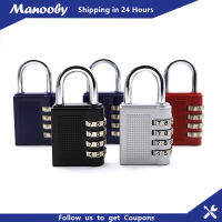 Manooby กระเป๋าเดินทางรหัสกุญแจสายยู4ตัวเลขผสมล็อคสำหรับกระเป๋าเป้สะพายหลังกล่องเครื่องมือหน้าต่างประตูลิ้นชักตู้โรงเรียนโรงยิมล็อกเกอร์