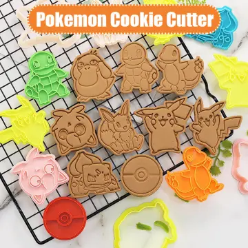 Pokemon Pikachu Cookie Mould Cartoon Anime Fondant Baking Tool Cookie  Frosting Cookie Press Mould Plastic Kitchen