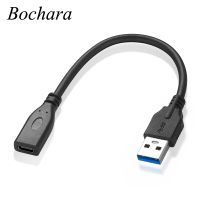 Bochara USB 3.0 Type A Male to Type C 3.1 Female Extension Cable 9Cores Foil Braided Shielded