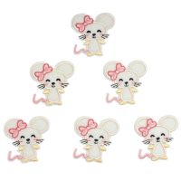 10pcs Cartoon Mouse Patches DIY Iron On Cute Animal Stickers Handmade Jeans Coats Pants Backpacks Dress Fabric Appliques Badge  Furniture Protectors