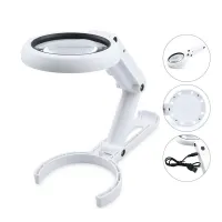 11X Magnifying Glass with 8 Desktop Reading Light Used for Jewelry Appraisal and Repairing