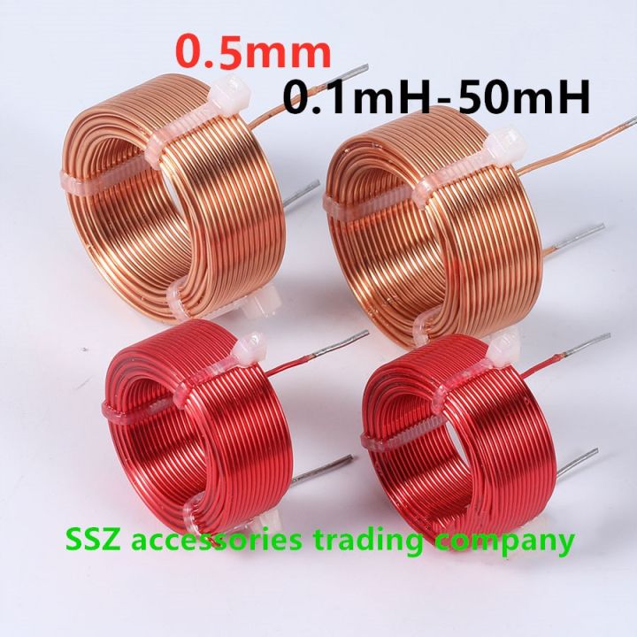 0.5mm yellow oxygen-free copper air-core inductor coil 0.1mH-5.0mH Electrical Circuitry Parts