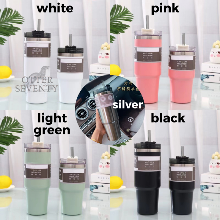 (Ready Stock) Thick Material TYESO Korean Style Flask Thermos Cup with Straw ins style water