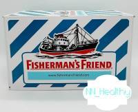 Fishermans Friend Spearmint ฟิชเชอร์แมนส์เฟรนด์ ชูการ์ฟรีสเปียร์มิ้นท์ สีเขียวน้ำทะเล-ขาว 25 กรัม/ซอง(24 ซอง) [1 กล่อง]