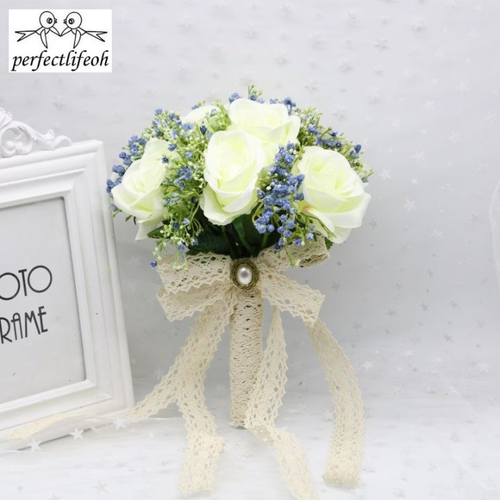 ayiq-flower-shop-perfectlifeoh-ดอกไม้โฟมประดิษฐ์ดอกกุหลาบโฟมสำหรับจัดงานแต่งงานช่อดอกไม้เจ้าสาวสีแดงayiq-flower-shopช่อดอกไม้งานแต่งงาน