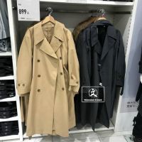 Uniqlo Fitting room designer collaboration mens windbreaker long coat belt casual coat XW431339