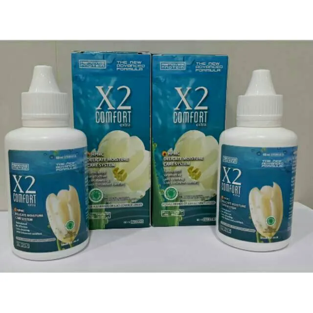 Cairan Softlens X2 60mL / X2 Comfort 60 Ml / Air Pencuci Softlen ...