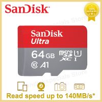 {Shirelle Electronic Accessories} SanDisk Ultra MicroSDXC 64G UHS-I การ์ดความจำ C10 U1 A1แบบ Full HD การ์ดความจำได้ถึง140เมกะไบต์/วินาทีไมโครการ์ด SD สำหรับกล้องโทรศัพท์ Dashcam