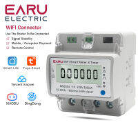 AC110-230V TUYA เฟสเดียว WIFI สมาร์ทพลังงานเมตร Kwh ตรวจสอบตัดวงจรจับเวลาแรงดันไฟฟ้าป้องกันปัจจุบัน RS485