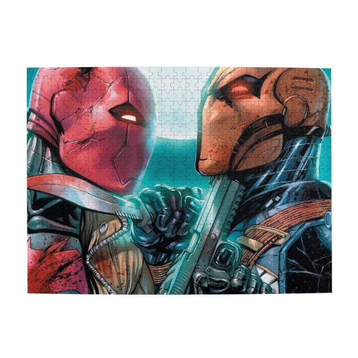 red-hood-vs-deathstroke-wooden-jigsaw-puzzle-500-pieces-educational-toy-painting-art-decor-decompression-toys-500pcs