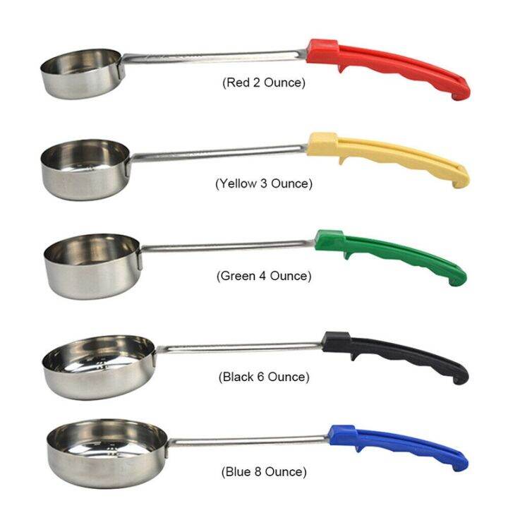 pizza-spread-sauce-ladle-rubber-handle-flat-bottom-kitchen-cooking-spoon-stainless-steel-measuring-stir-soup-spoon