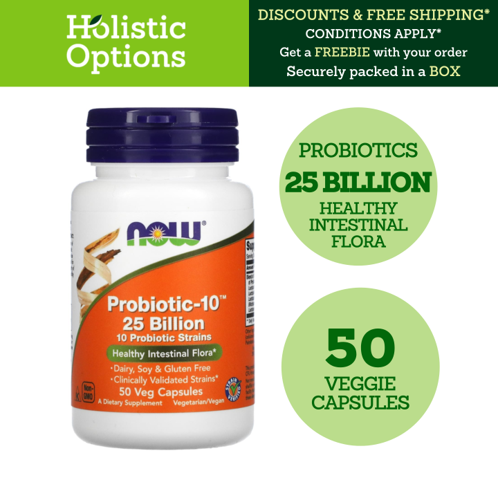 Now Foods Probiotic 10 25 Billion Probiotics 50 Veg Capsules