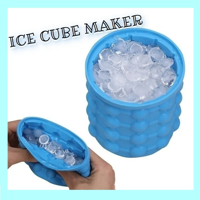 Magic Ice Cube Maker Genie Silicone Rubber Ice Tray Mold