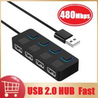 [HOT HAIXWLXKWW 589] Data Hub USB Drives 4 Port 2.0 Splitter Adapter สำหรับแล็ปท็อปเดสก์ท็อป