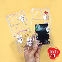 OppoA17(5G)A57(2022)Reno 8T(5G)/VivoY02/Y11/Y12/Y15/Y17/Y21(2021)/Y22(2022)เคสนิ่มใสมุมกันกระแทกกันกล้อง TPU เนื้อกริตเตอร์ด้านหลังมีช่องใส่การ์ดพิมพ์ลายการ์ตูน