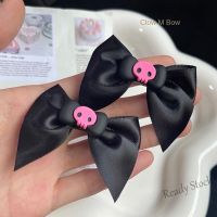 【Ready Stock】 ♂✑ C18 Kuromi Bow Hairpin ins Black Hair Accessories All-Match Sweet Cool y2k Student Duckbill Clip Liu Haibin Headdress