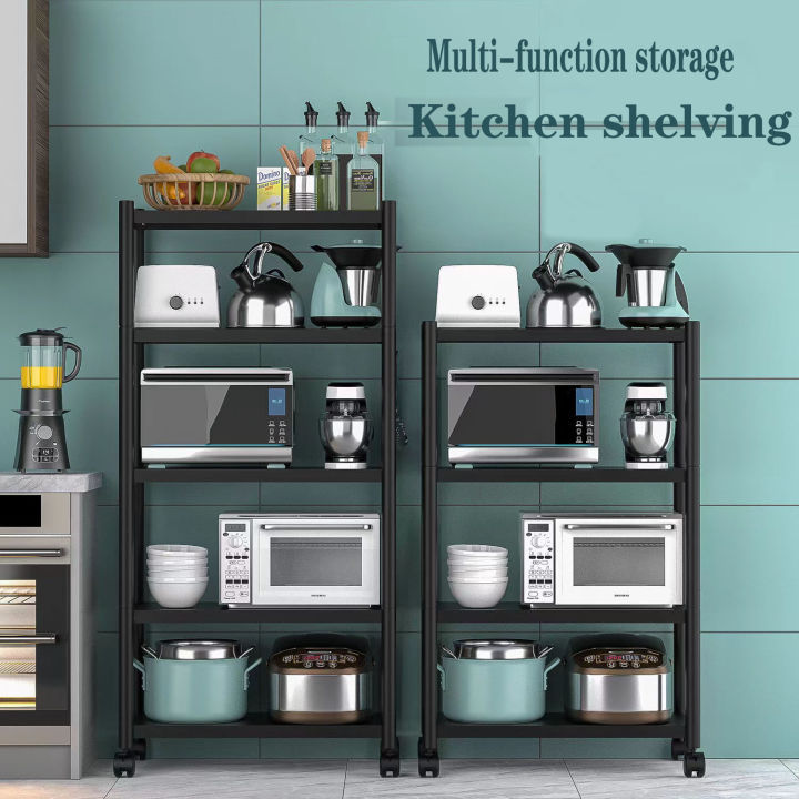 Multifunction Organizer Kitchen Rack Microwave Oven Shelf Metal