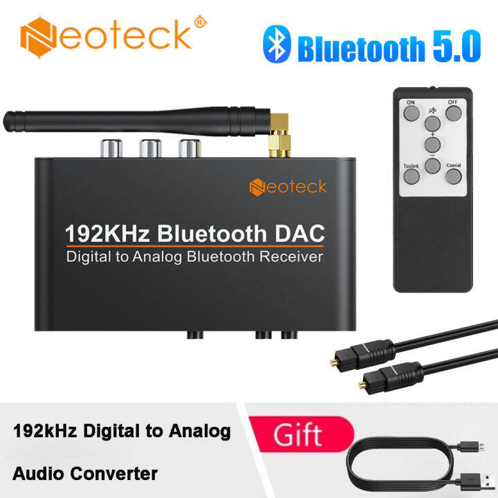 Neoteck 192Khz Bluetooth DAC With Remote Control BuiltIn Bluetooth V5