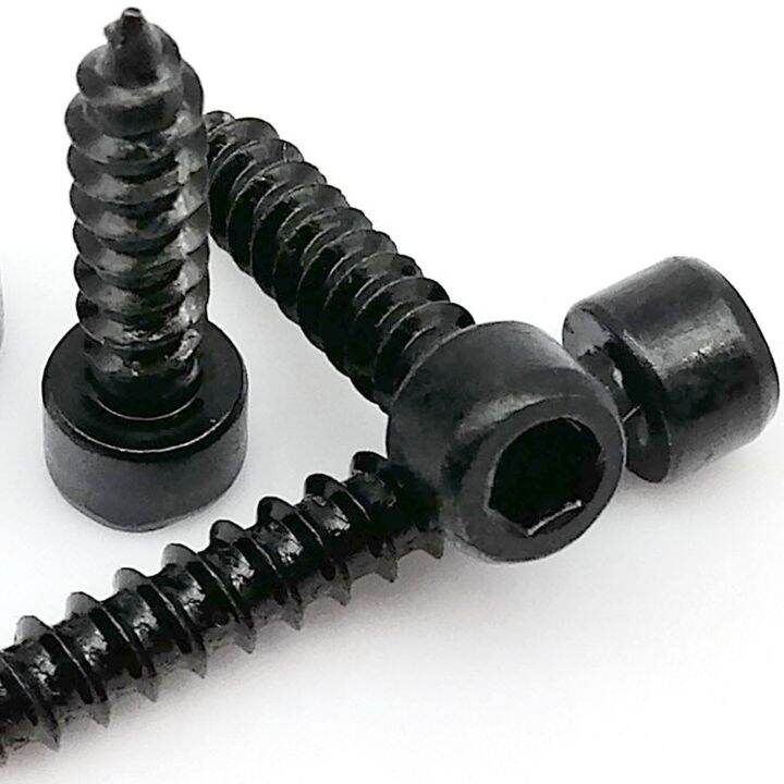 lf-10-50pcs-m2-m2-6-m3-m3-5-m4-m5-m6-a-o-carbono-preto-allen-hex-hex-gono-tampa-de-soquete-cabe-a-redonda-auto-tocando-parafuso-madeira-l-4-50mm