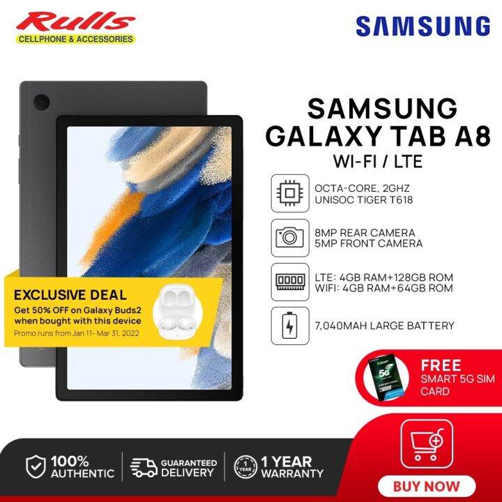 Samsung Galaxy Tab A8 LTE/WiFi Tablet 4GB RAM 64GB/128GB ROM 10.5