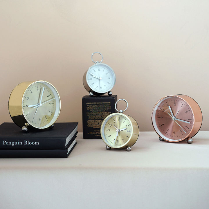 latest-simple-thick-aluminum-metal-alarm-clock-mute-bedside-student-creative-luminous-clock-decoration-clock
