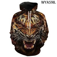 2021 New Cool Tiger Hoodies 3D Printed Men Women Children Fashion Sweatshirts Hooded Boy Girl Kids Pullover Streetwear Tops